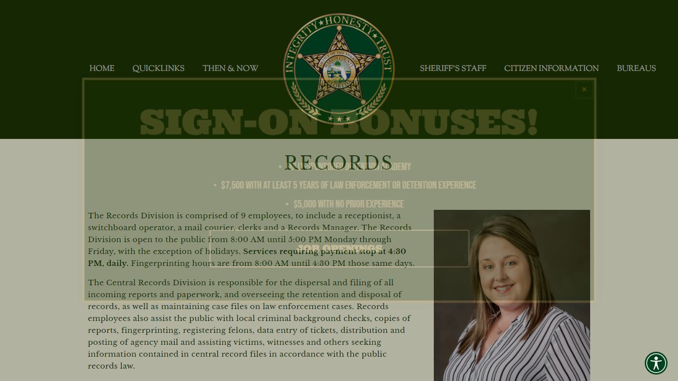 RECORDS — Marion County Sheriff's Office
